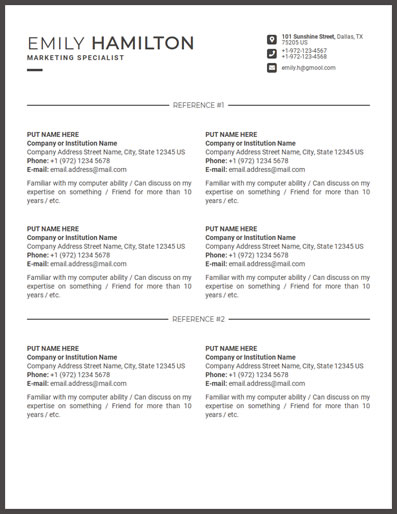 Resume Template 121